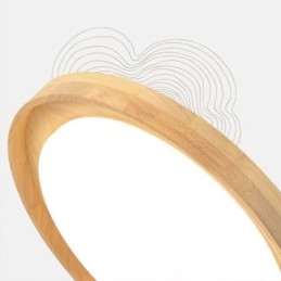 Nowoczesna lampa sufitowa Drewniana akrylowa okrągła lampa sufitowa