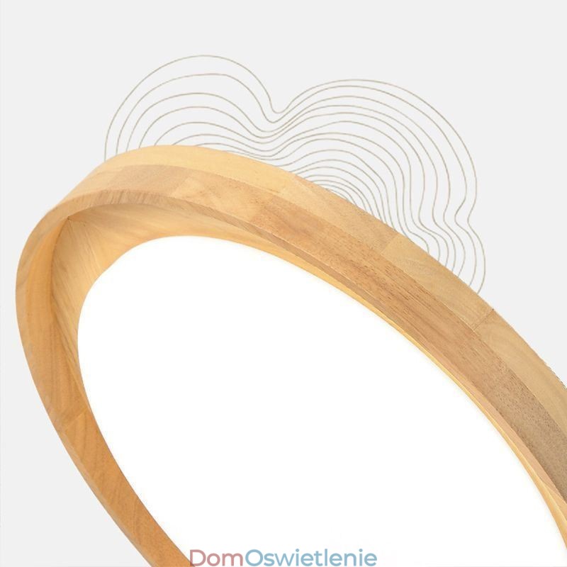 Nowoczesna lampa sufitowa Drewniana akrylowa okrągła lampa sufitowa