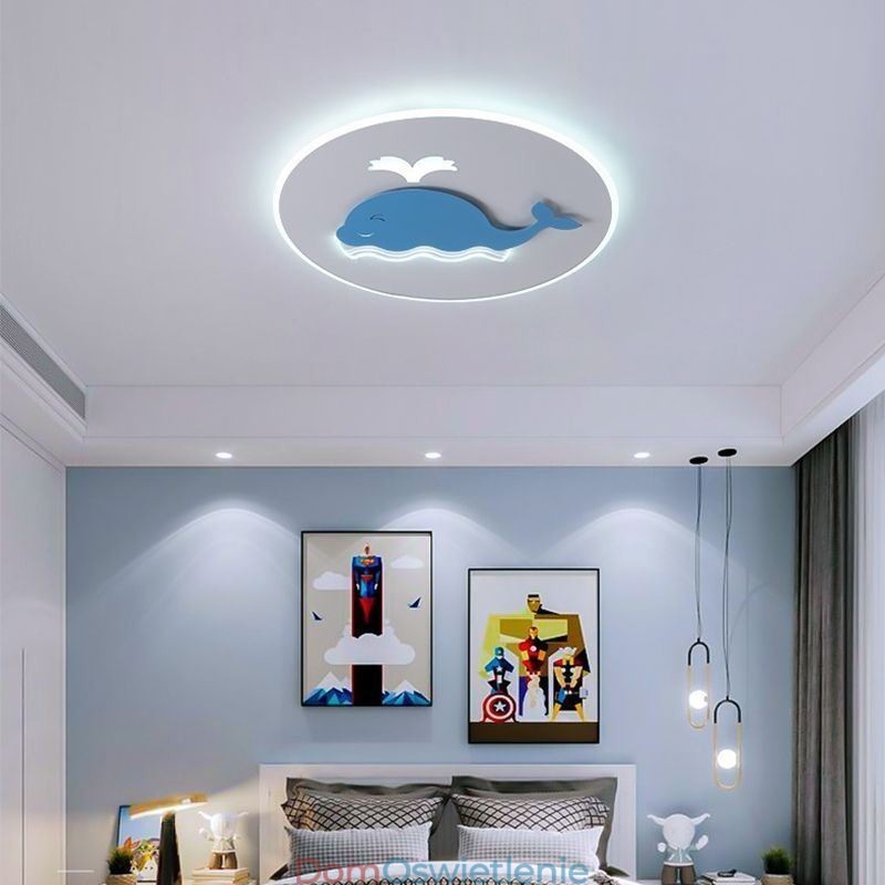 Nowoczesna kreatywna lampa sufitowa wieloryb lampa sufitowa
