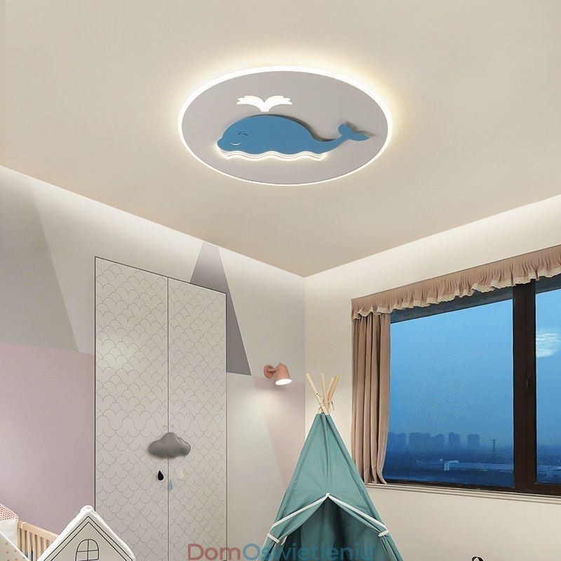 Nowoczesna kreatywna lampa sufitowa wieloryb lampa sufitowa
