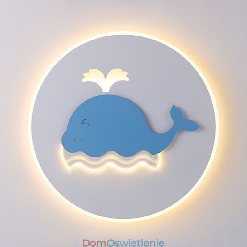 Nowoczesna kreatywna lampa sufitowa wieloryb lampa sufitowa