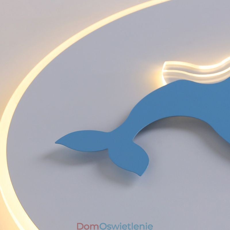 Nowoczesna kreatywna lampa sufitowa wieloryb lampa sufitowa