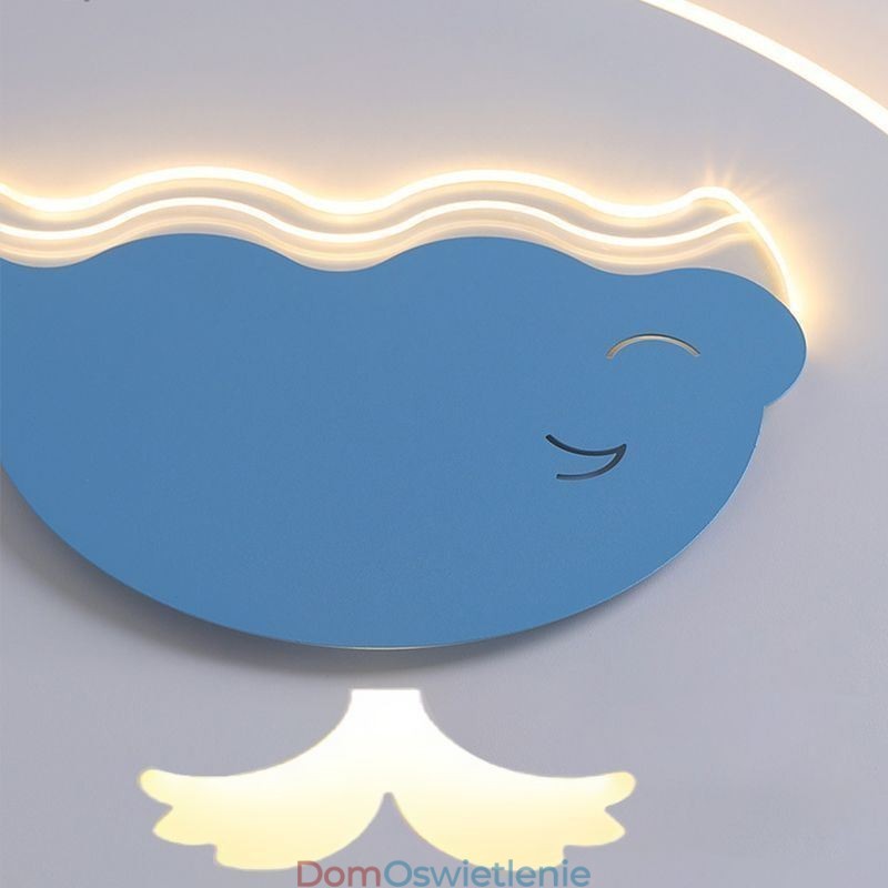 Nowoczesna kreatywna lampa sufitowa wieloryb lampa sufitowa