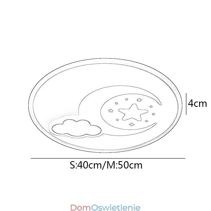 Prostota Lampa sufitowa Księżyc i gwiazda Lampa sufitowa