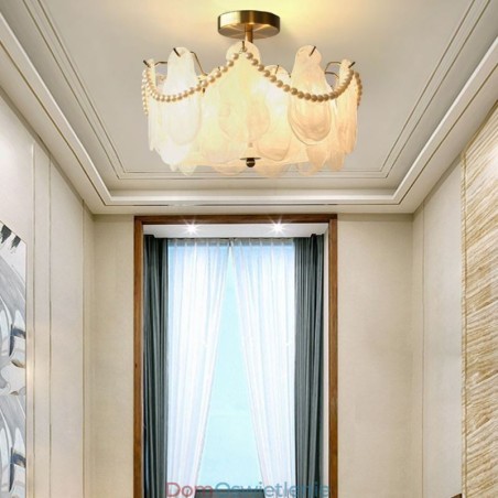 Europejska lampa sufitowa z żelaza Elegancka szklana lampa sufitowa Europejska lampa sufitowa z żelaza Elegancka szklana lampa sufitowa