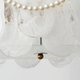 Europejska lampa sufitowa z żelaza Elegancka szklana lampa sufitowa