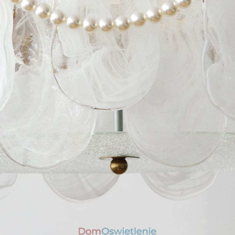 Europejska lampa sufitowa z żelaza Elegancka szklana lampa sufitowa