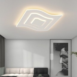 Nowoczesna lampa sufitowa kwadratowa akrylowa montaż na płasko