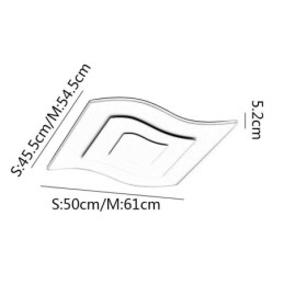 Nowoczesna lampa sufitowa kwadratowa akrylowa montaż na płasko