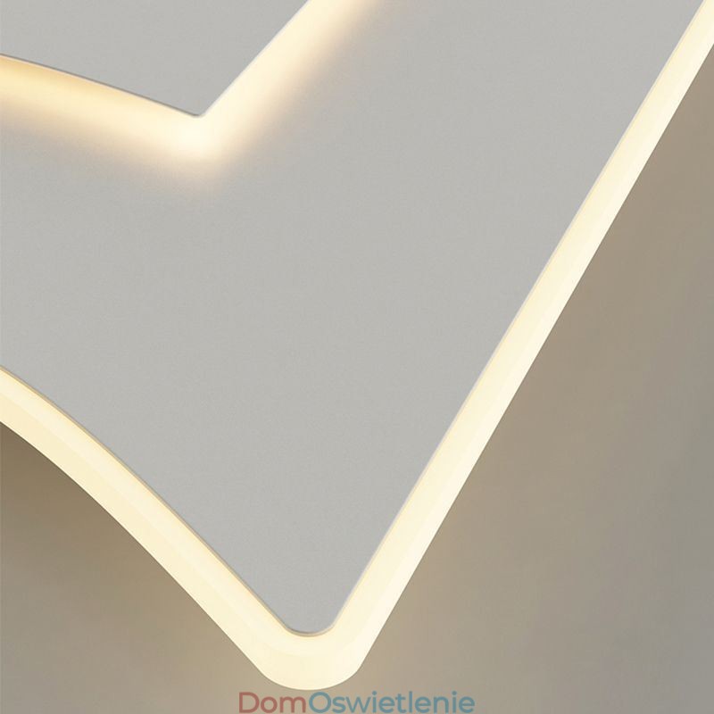 Nowoczesna lampa sufitowa kwadratowa akrylowa montaż na płasko