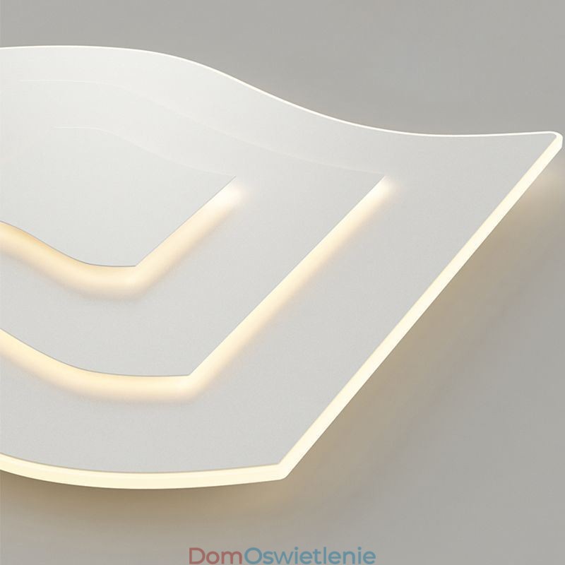 Nowoczesna lampa sufitowa kwadratowa akrylowa montaż na płasko