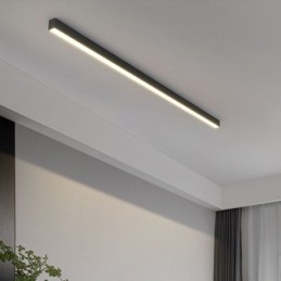 Nowoczesna lampa sufitowa, długa taśma, lampa sufitowa montowana na powierzchni