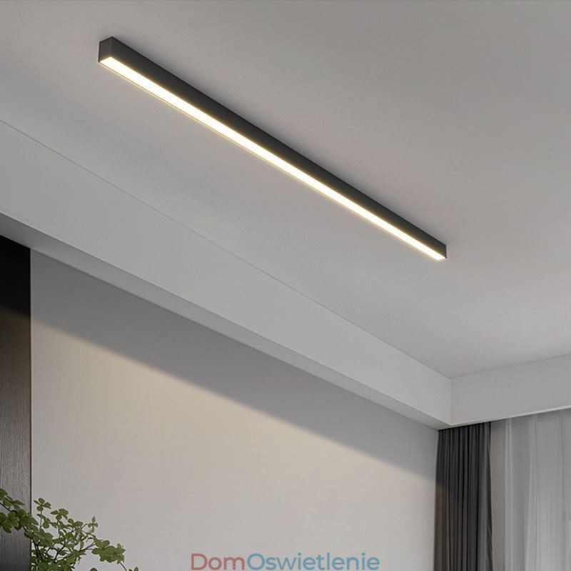 Nowoczesna lampa sufitowa, długa taśma, lampa sufitowa montowana na powierzchni