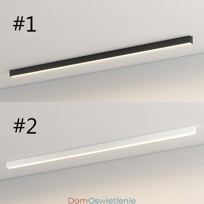 Nowoczesna lampa sufitowa, długa taśma, lampa sufitowa montowana na powierzchni