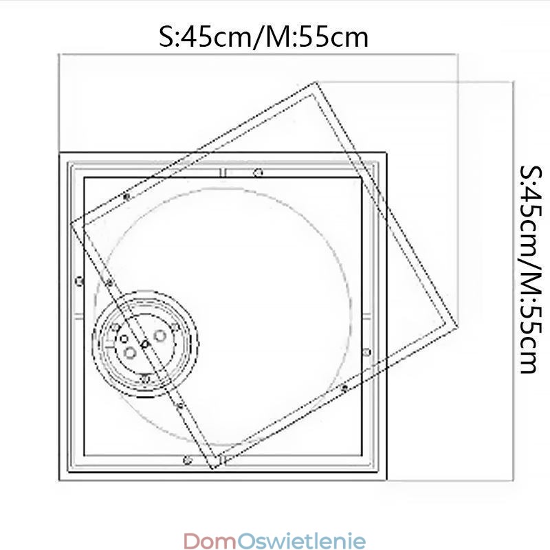 Nowoczesna lampa sufitowa kwadratowa geometryczna akrylowa lampa sufitowa