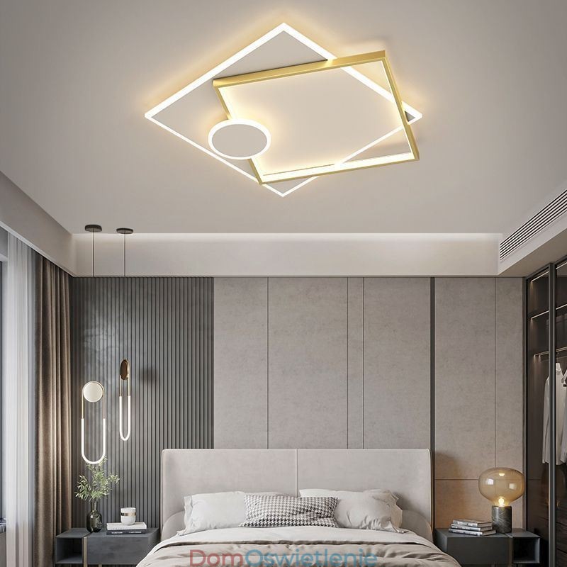 Nowoczesna lampa sufitowa kwadratowa geometryczna akrylowa lampa sufitowa