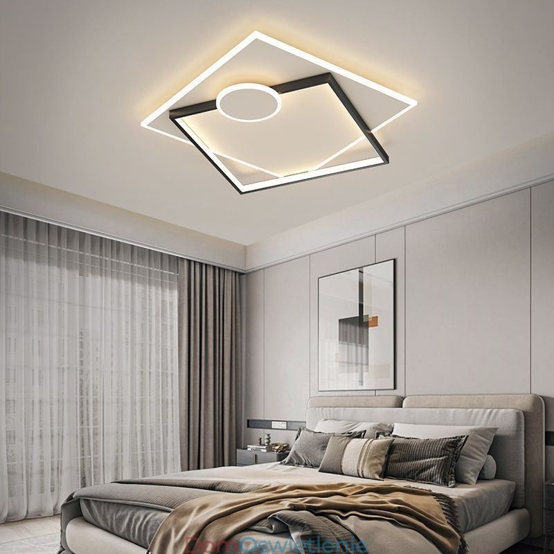 Nowoczesna lampa sufitowa kwadratowa geometryczna akrylowa lampa sufitowa