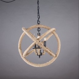 Malowany metalowy żyrandol w stylu rustykalnym