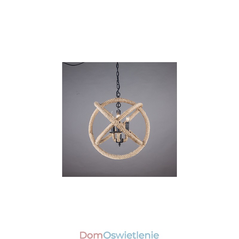 Malowany metalowy żyrandol w stylu rustykalnym