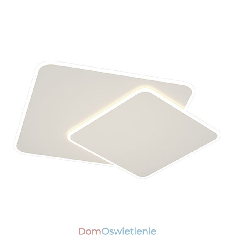 Nowoczesna lampa sufitowa w kształcie kwadratu geometrycznego, montowana na płasko