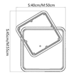 Nowoczesna lampa sufitowa w kształcie kwadratu geometrycznego, montowana na płasko