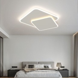 Nowoczesna lampa sufitowa w kształcie kwadratu geometrycznego, montowana na płasko