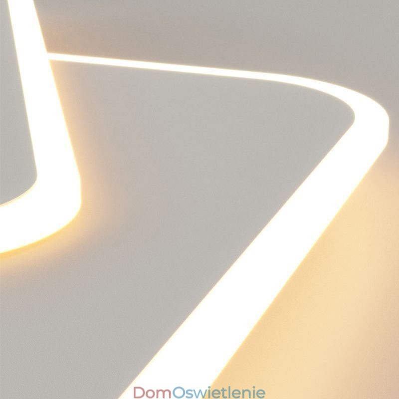 Nowoczesna lampa sufitowa w kształcie kwadratu geometrycznego, montowana na płasko