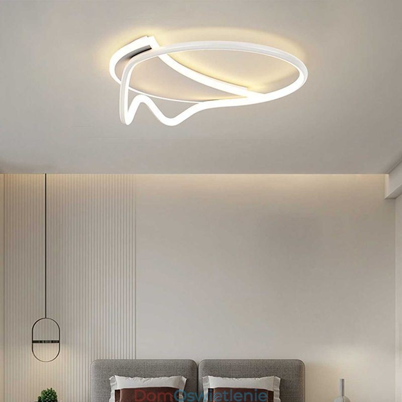 Nowoczesna lampa sufitowa, dekoracja domu, pierścień, lampa sufitowa