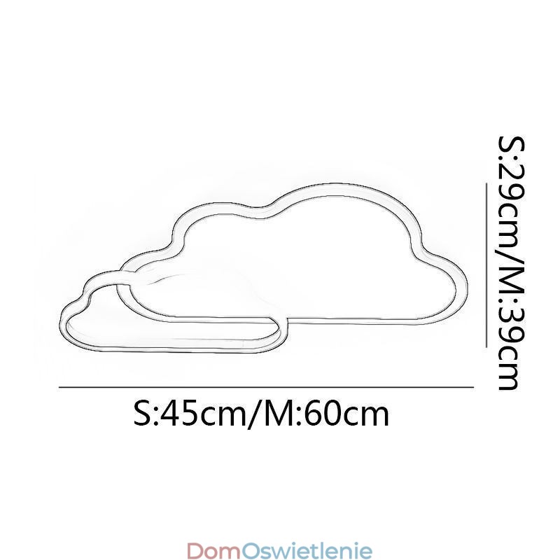 Nowoczesna lampa sufitowa Kreatywna dekoracja w kształcie chmury
