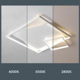 Nowoczesna lampa sufitowa kwadratowa inteligentne oświetlenie wewnętrzne