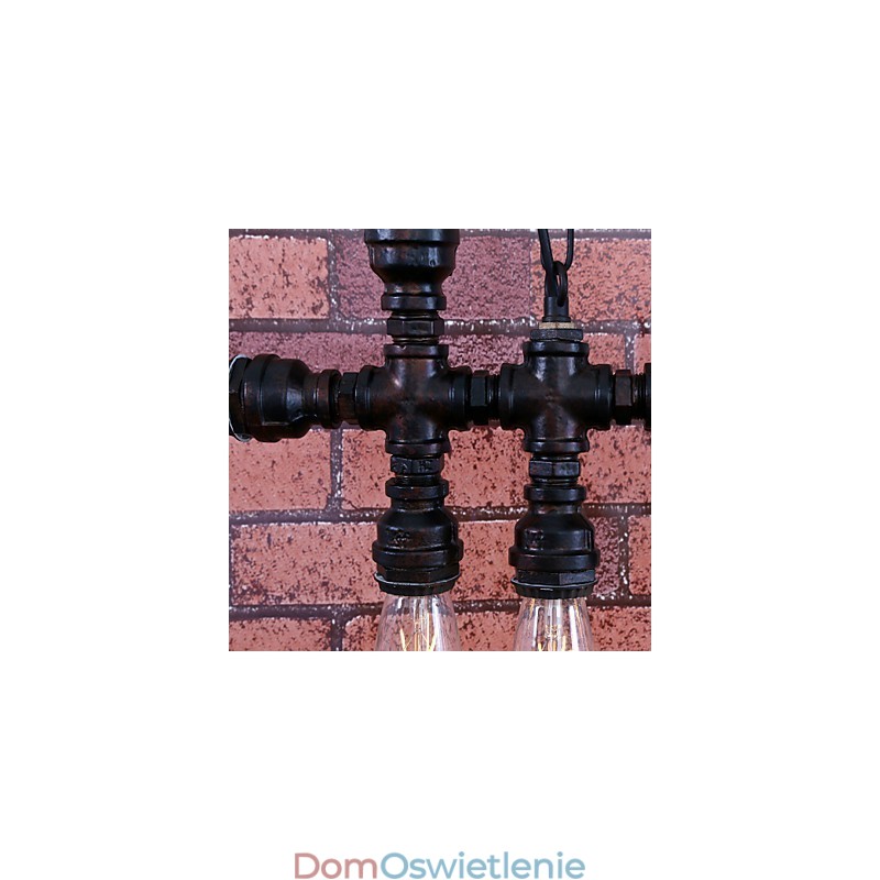 Stary metalowy żyrandol malowany