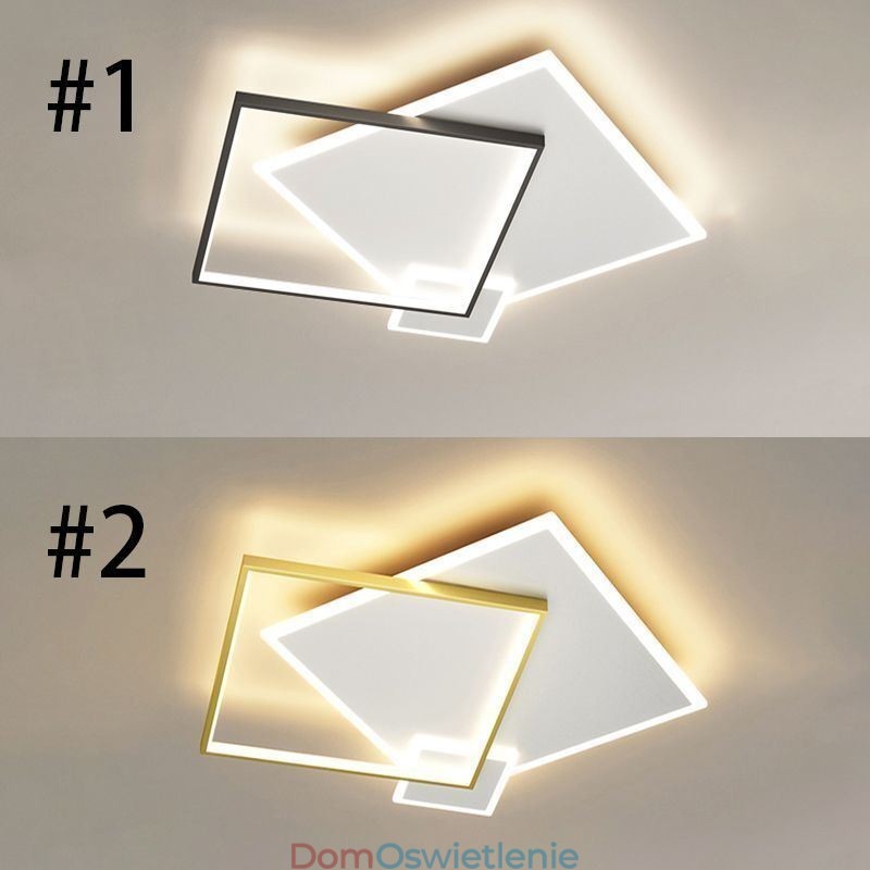 Nowoczesna lampa sufitowa Geometryczna lampa sufitowa w kształcie kwadratu