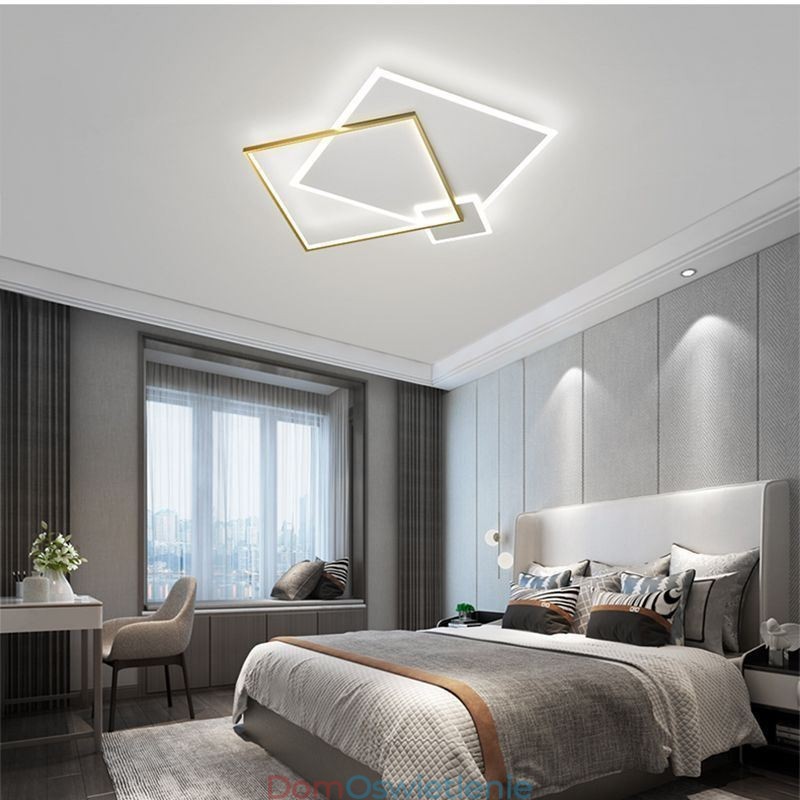 Nowoczesna lampa sufitowa Geometryczna lampa sufitowa w kształcie kwadratu