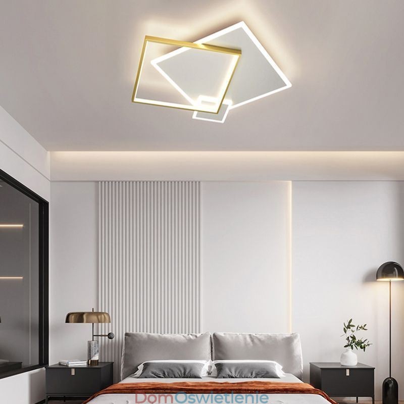 Nowoczesna lampa sufitowa Geometryczna lampa sufitowa w kształcie kwadratu
