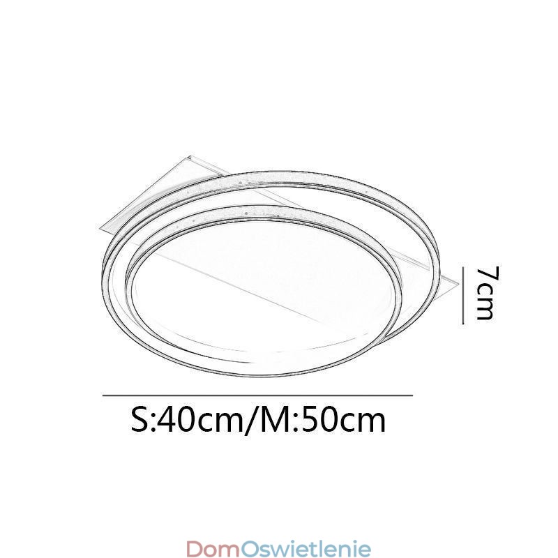 Nowoczesna lampa sufitowa okrągła lampa sufitowa montowana na płasko