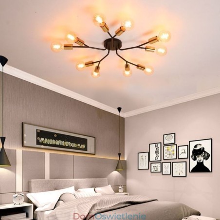 Nowoczesna lampa sufitowa, czarny, zabytkowy żyrandol Nowoczesna lampa sufitowa, czarny, zabytkowy żyrandol