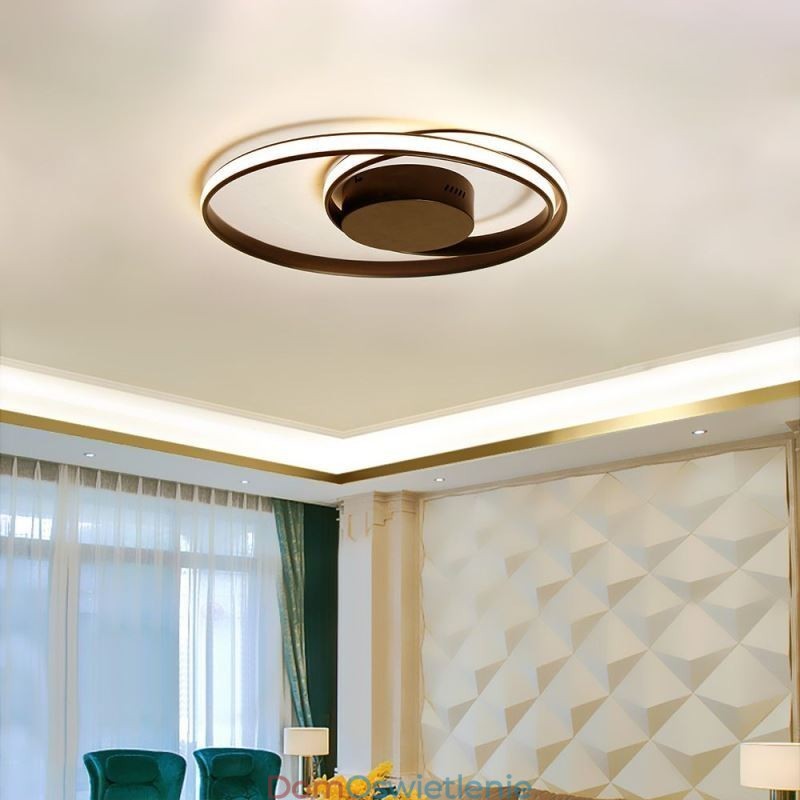 Nowoczesne lampy sufitowe podwójne okrągłe lampy