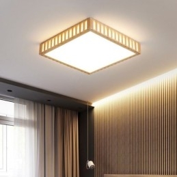 Japońska lampa sufitowa Kwadratowa lampa sufitowa z drewna