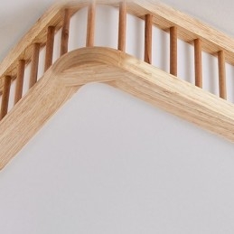 Japońska lampa sufitowa Kwadratowa lampa sufitowa z drewna