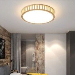 Japońska Lampa Drewniana Oświetlenie Sufitowe