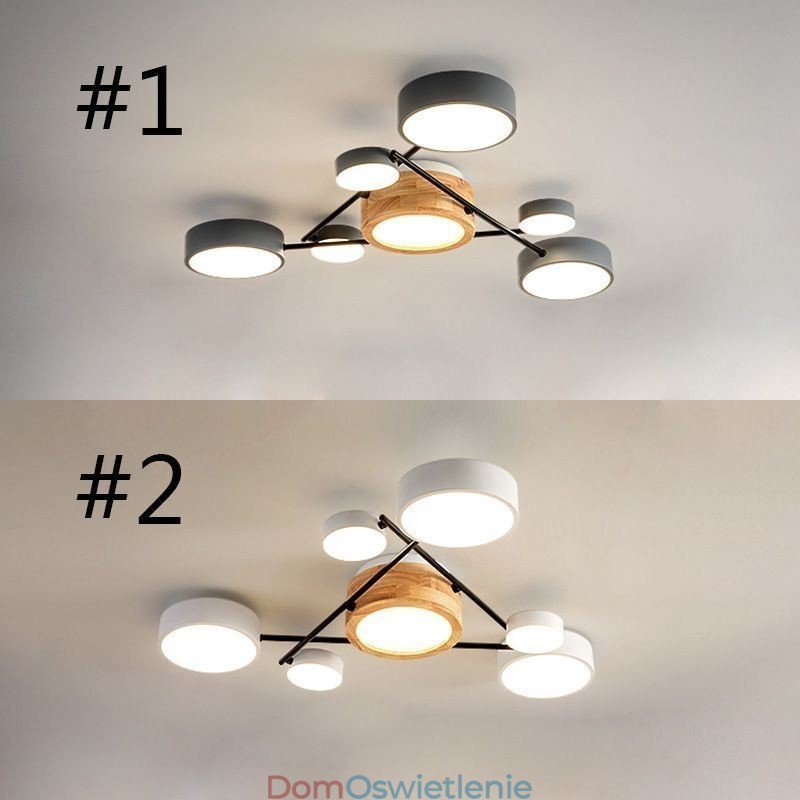 Nowoczesna lampa sufitowa z akrylu w kształcie molekularnym