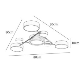 Nowoczesna lampa sufitowa z akrylu w kształcie molekularnym
