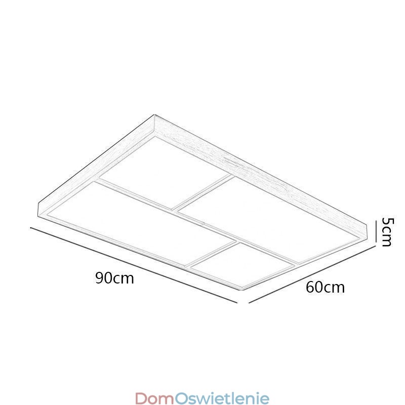 Nowoczesna lampa sufitowa, minimalistyczny styl drewna, oprawa sufitowa montowana na płasko