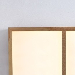 Nowoczesna lampa sufitowa, minimalistyczny styl drewna, oprawa sufitowa montowana na płasko