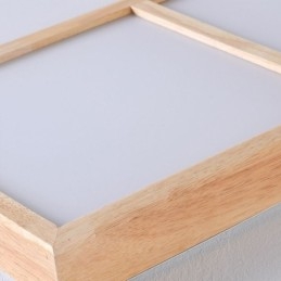 Nowoczesna lampa sufitowa, minimalistyczny styl drewna, oprawa sufitowa montowana na płasko