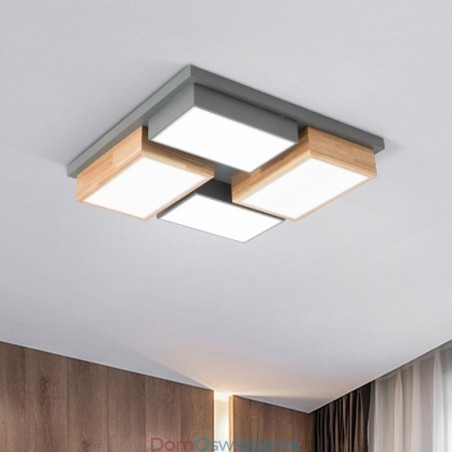 Nowoczesna lampa sufitowa Geometryczna drewniana lampa sufitowa Nowoczesna lampa sufitowa Geometryczna drewniana lampa sufitowa