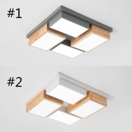 Nowoczesna lampa sufitowa Geometryczna drewniana lampa sufitowa