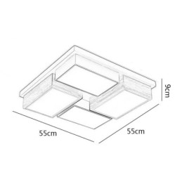 Nowoczesna lampa sufitowa Geometryczna drewniana lampa sufitowa