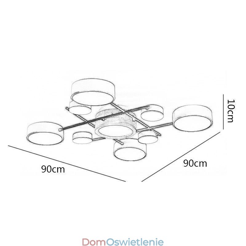 Nowoczesne oświetlenie sufitowe, lampa sufitowa czworokątna