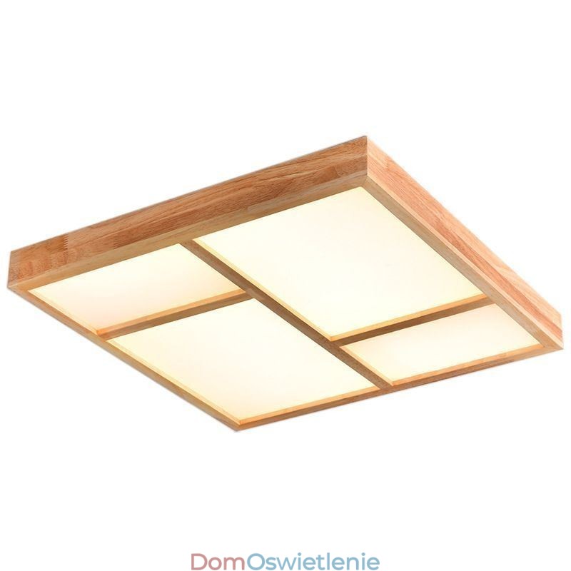 Japońska akrylowa lampa sufitowa Geometryczna drewniana lampa sufitowa